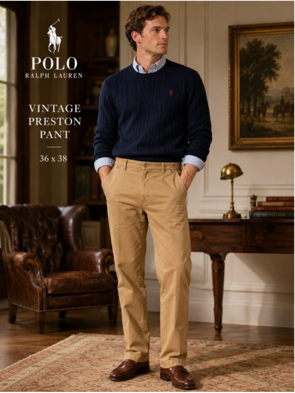 Vintage Polo Ralph Lauren Preston Chino Pants – 36x38